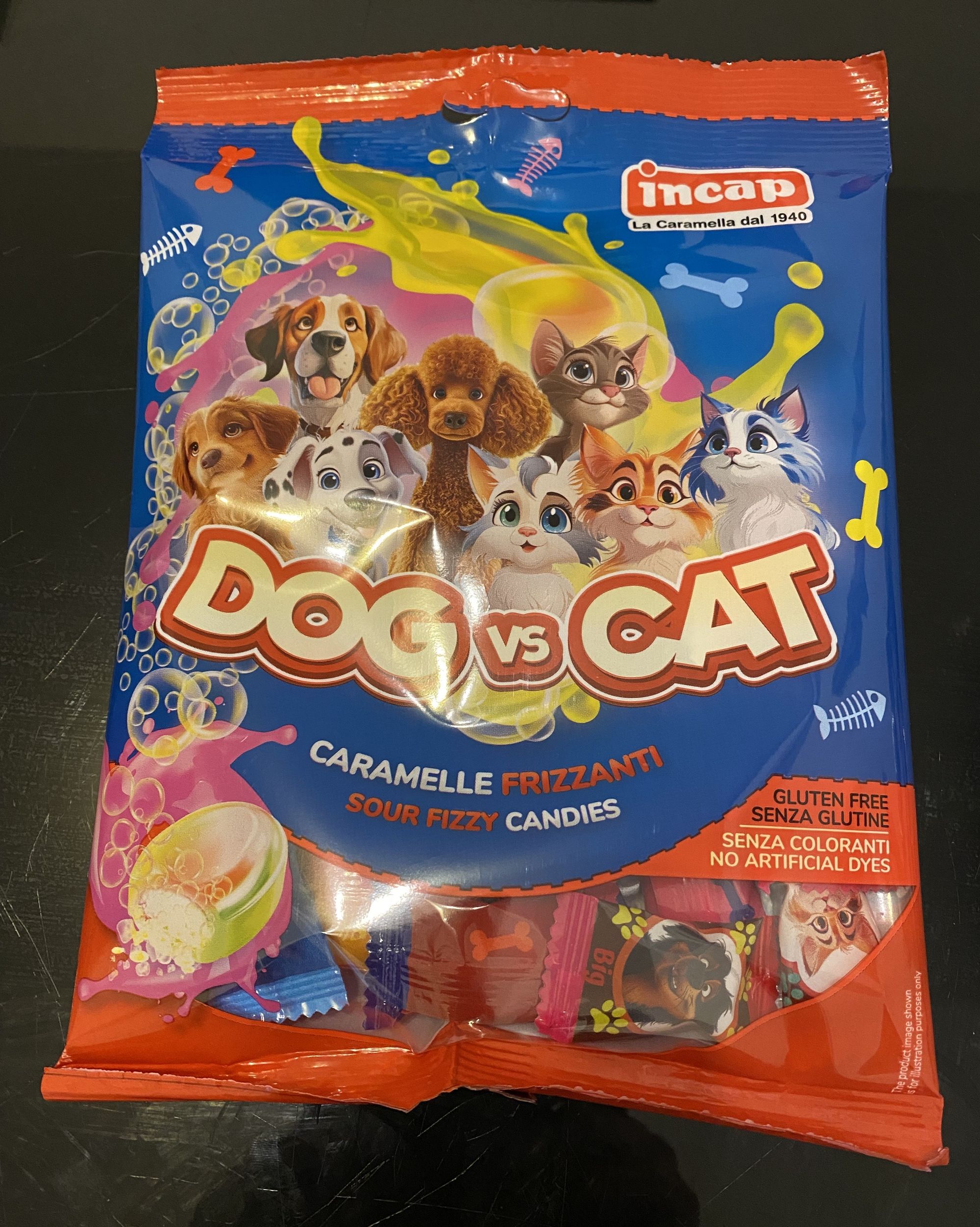 Dog vs cat savanyú porral bevont cukorka 150g
