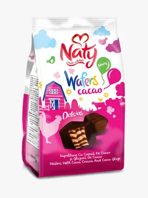 Naty wafers csokis csokival bevonva 140g
